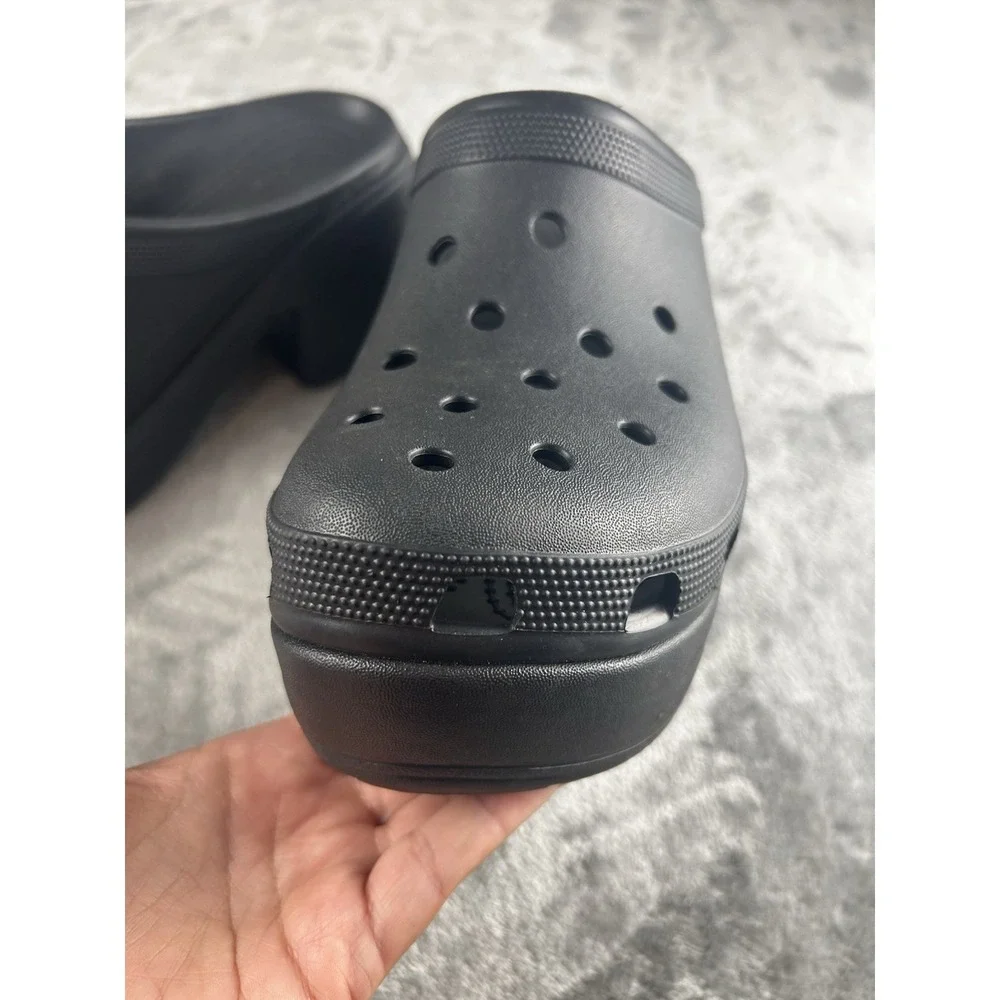 Crocs Siren Clog Black Unisex High Heel Platform Womens 14 Men 12